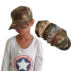 8-14 años niños al aire libre Airsoft combate asalto gorra de béisbol táctica senderismo CS juego niño gorra de camuflaje chico niño niña gorra
