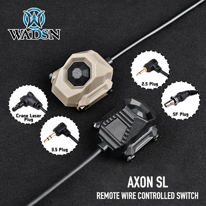 Botón táctico de interruptor de presión AXON 2,5mm/3,5mm/enchufe láser de grúa y enchufe de linterna SF para luz de arma PEQ Surefir Airsoft - imagen 2
