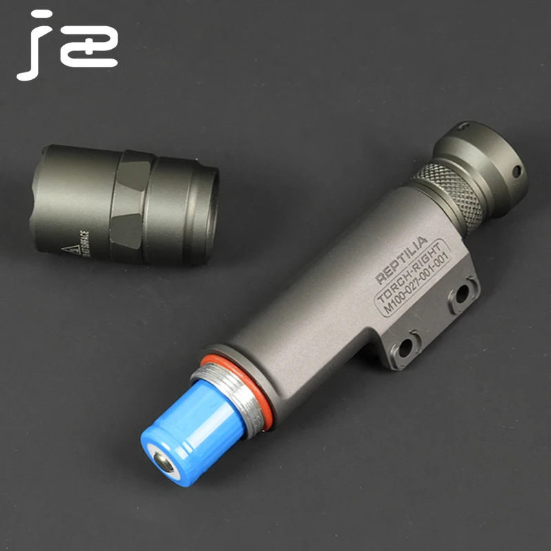 Soporte de cuerpo de luz táctica para linterna serie M300/M600, conjunto de aluminio con cuerpo de luz de batería 16340 para linterna de riel Mlok - imagen 4