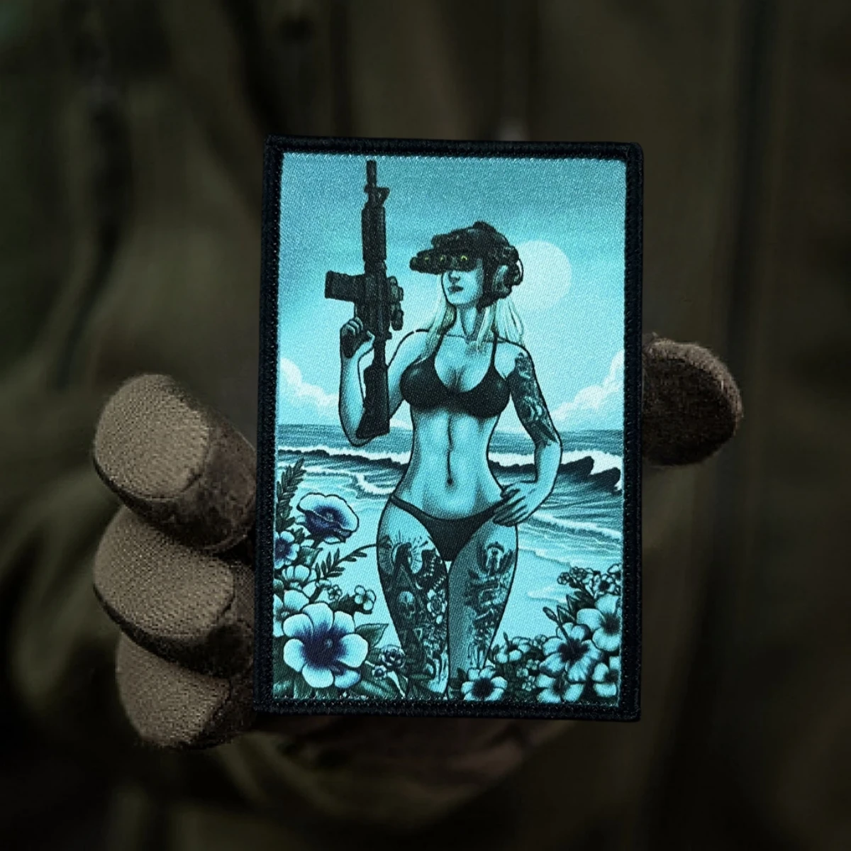 Brazalete militar táctico ruso para chica Sexy para vacaciones en la playa, insignia de moral de Chevron, pegatina para mochila, parches estampados para ropa - imagen 4