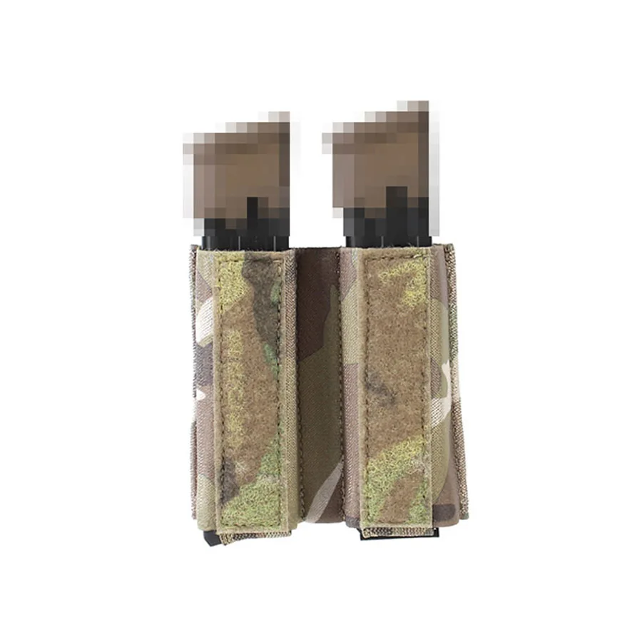 Chaleco táctico colgante en el pecho con fuerza elástica incorporada, bolsa doble para revistas de 9mm - imagen 4