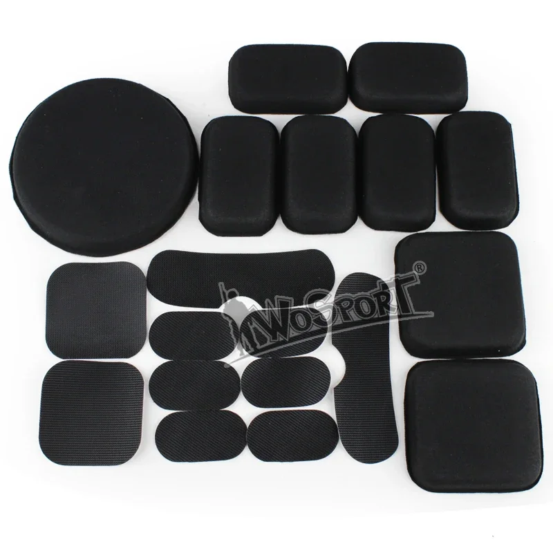 Almohadillas de combate para casco táctico de Paintball Airsoft, Almohadillas protectoras de EVA para casco militar de caza, 19 unidades por juego - imagen 4