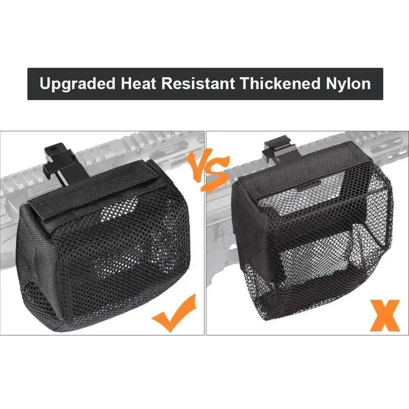 Carcasa de cartucho de liberación rápida táctica, red receptora de carcasa con bolsa de malla gruesa resistente al calor Picatinny desmontable para AR15 - imagen 5