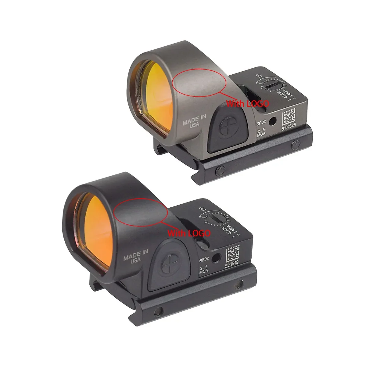 Mira telescópica holográfica táctica Mini RM SR MR, colimador de punto rojo, pistola Airsoft, mira réflex para riel de 20mm