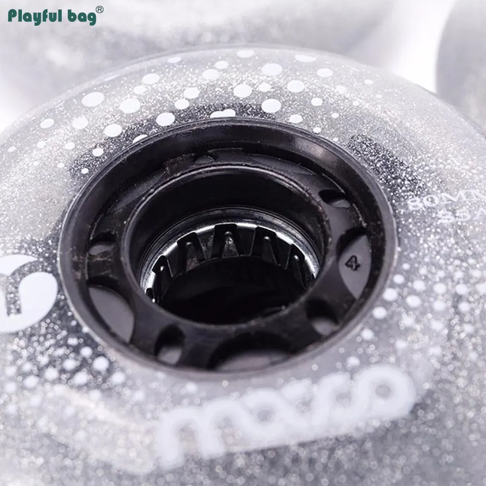 Ruedas de patines en línea de PU, accesorio de rueda de 68, 70, 72, 76, 80MM, 85A, alta elasticidad, AMB304 - imagen 4