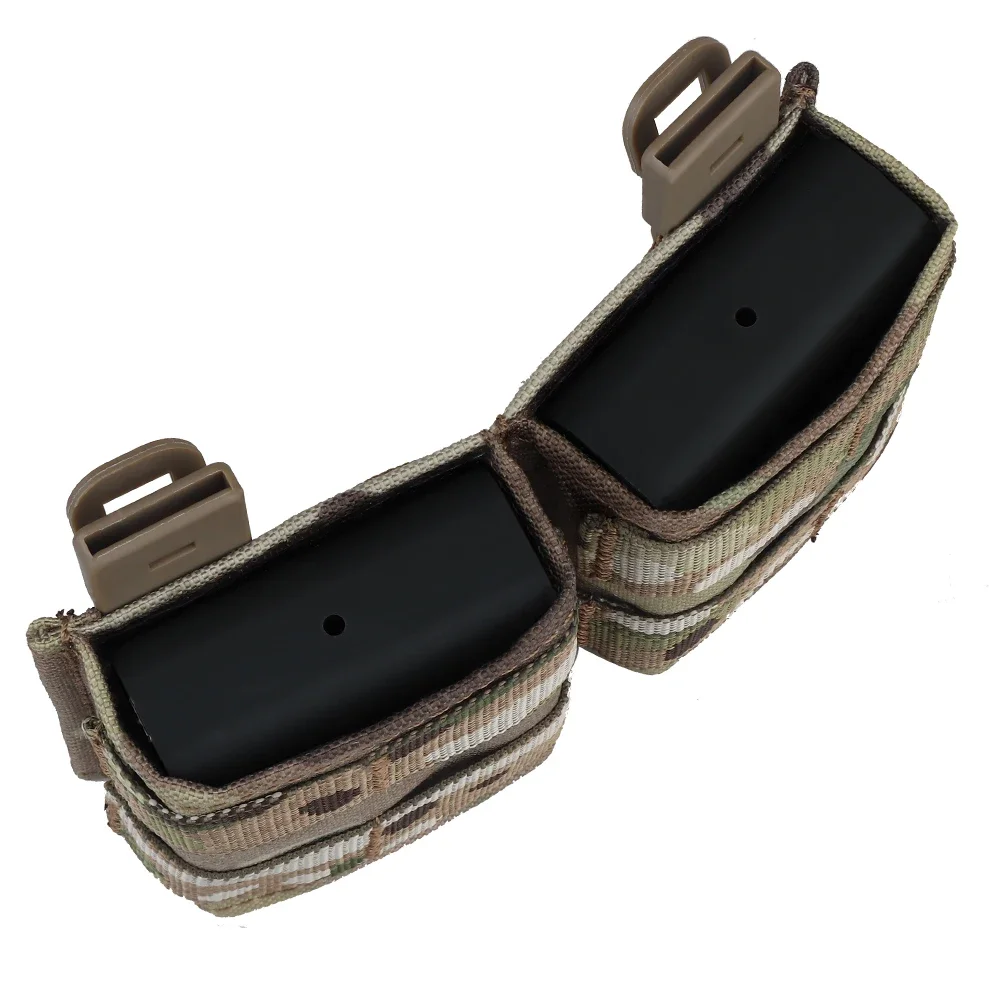 5,56 bolsa doble para revistas KYWI cuña insertar MOLLE Shorty Mag bolsa para M4 AR15 Airsoft cinturón táctico chaleco equipo con Clip Maclice - imagen 4