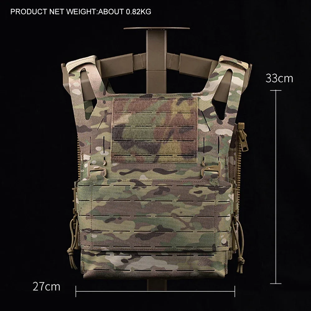 Chaleco táctico para Airsoft, hebilla de liberación rápida Molle, chaleco de caza, portador de placa militar cortado con láser, equipo de armadura corporal de juego CS - imagen 2