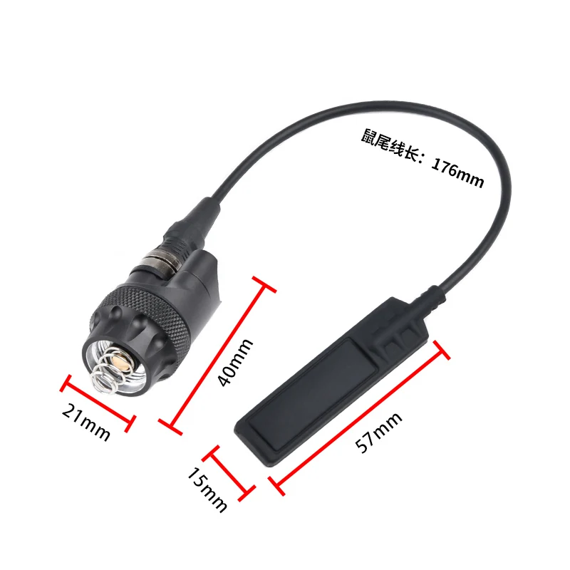 Interruptor de tapa de cola de WADSN Matal M300 M600 linterna táctica Airsoft constante momentáneo en interruptores de presión de doble función remota - imagen 4
