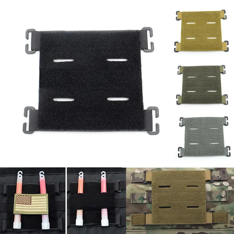 Parche de chaleco táctico, Panel adaptador Molle, cinta convertidora de gancho y bucle para parches de identificación de enganche, parche portador de placa de insignia DIY - imagen 2