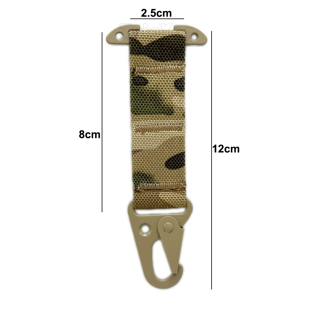 Clip cinturón MOLLE metálico para mochila caza y chaleco táctico - imagen 4