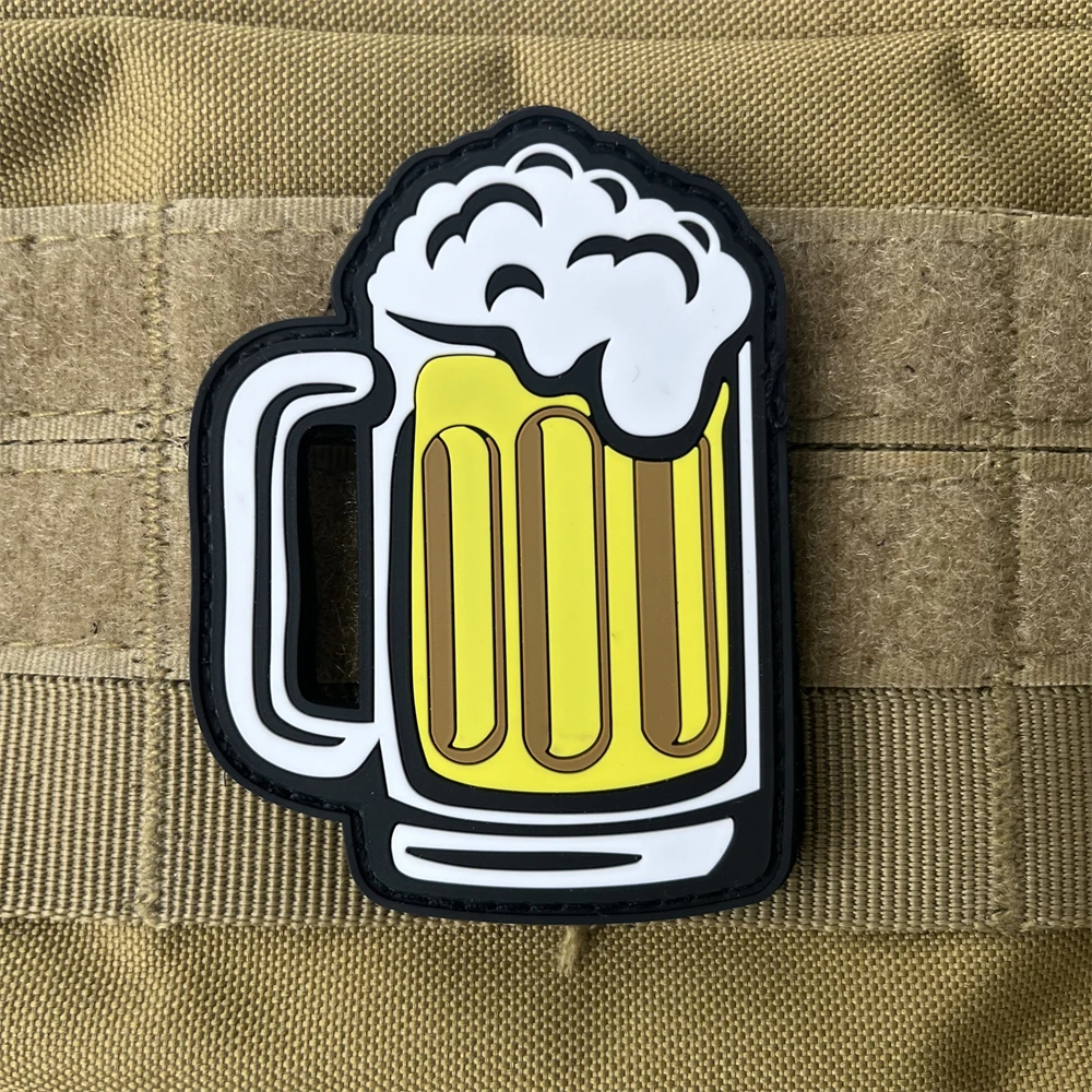 Parches tácticos de PVC para cerveza, insignia de moral 3D, emblema, pegatina táctica para mochila - imagen 4