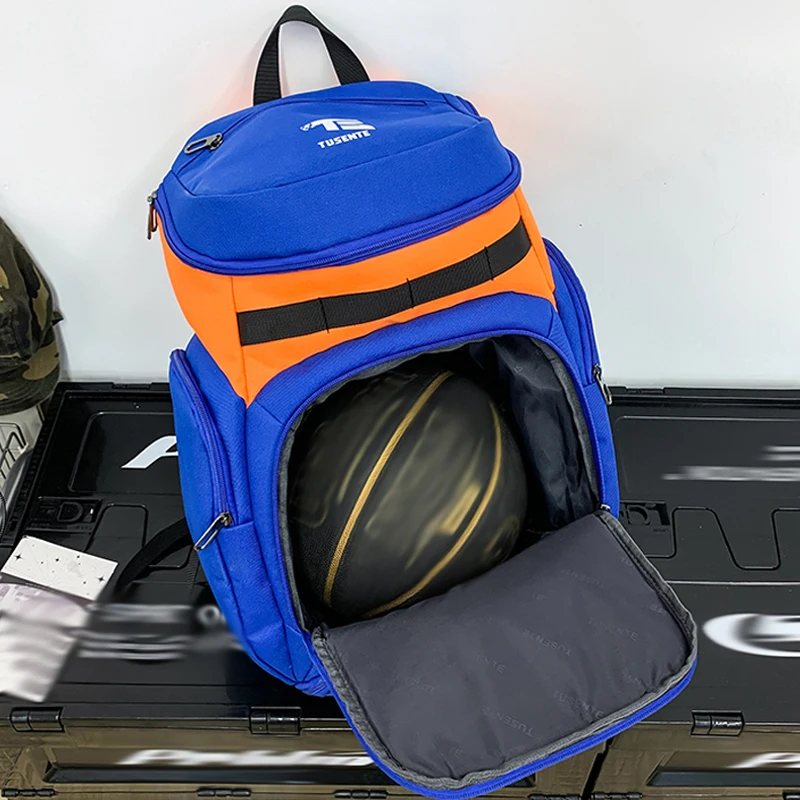 Mochila de fútbol y baloncesto con bolsillo para zapatos, bolsa de entrenamiento para deportes al aire libre, bolsa de viaje para gimnasio, bolsa de Fitness, mochila escolar para ordenador portátil universitario para hombres - imagen 3
