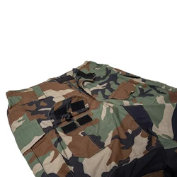 Pantalones tácticos TRN Gen3 BDU Woodland rodillera integrada
