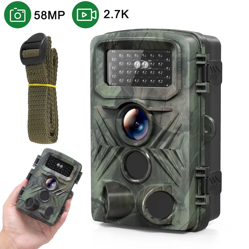 Cámara PR3000 2,7 K 58MP 1080P cámara de seguridad para exteriores cámara de caza visión nocturna infrarroja detección de movimiento cámara de vídeo fotográfico de rastreo - imagen 4