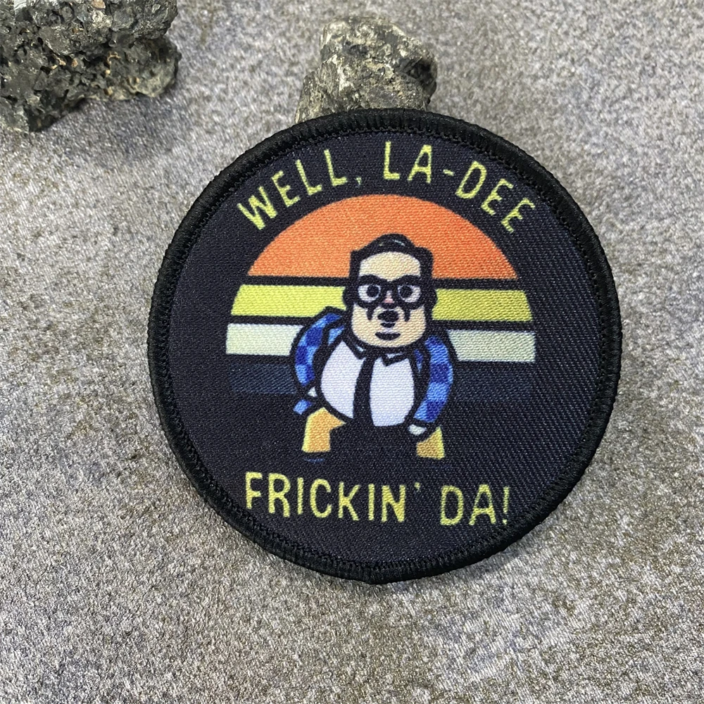 Parches finos de gato frito en La ropa, PEW, bordado de gato negro, Hook & Loop Well, La Dee frikin' Da, insignia de moral táctica - imagen 4
