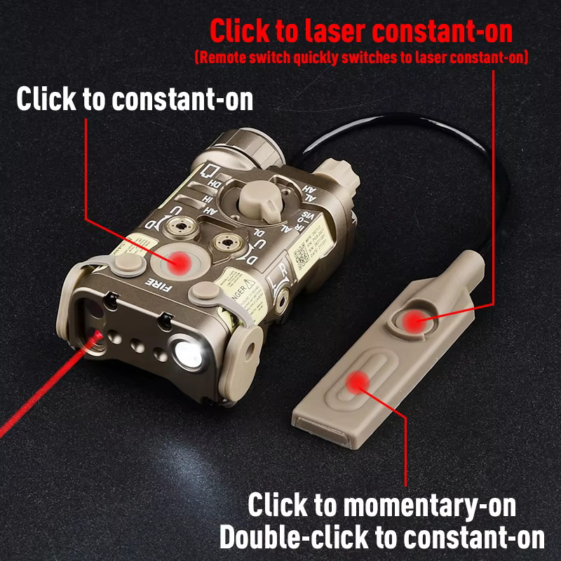 Linterna táctica LA23 NGAL LED de metal con IR y montaje Picatinny - imagen 2