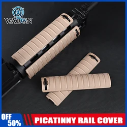 WADSN-cubierta táctica para riel Picatinny, cubiertas para Airsoft, Panel de riel Protector de 4 Uds., Panel de cubierta de riel tejido acanalado para riel de 20mm
