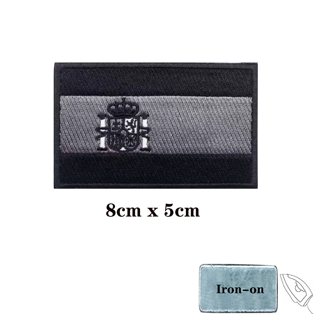 Parche de bandera española de España, etiquetas de insignia a rayas, brazalete de chevrons, bucle de hierro o gancho bordado militar, 1 ud. - imagen 3