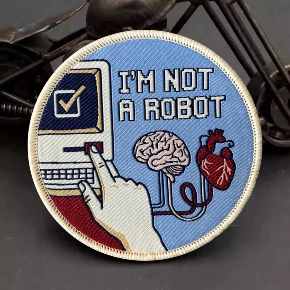 Parche táctico cierre velcro meme No Soy Robot para mochila militar - imagen 3