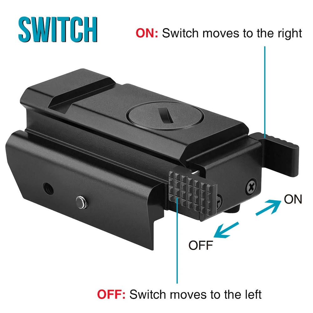 Puntero láser de punto rojo, pistola de carga tipo C, Rifle, caza, táctica, 20mm - imagen 4