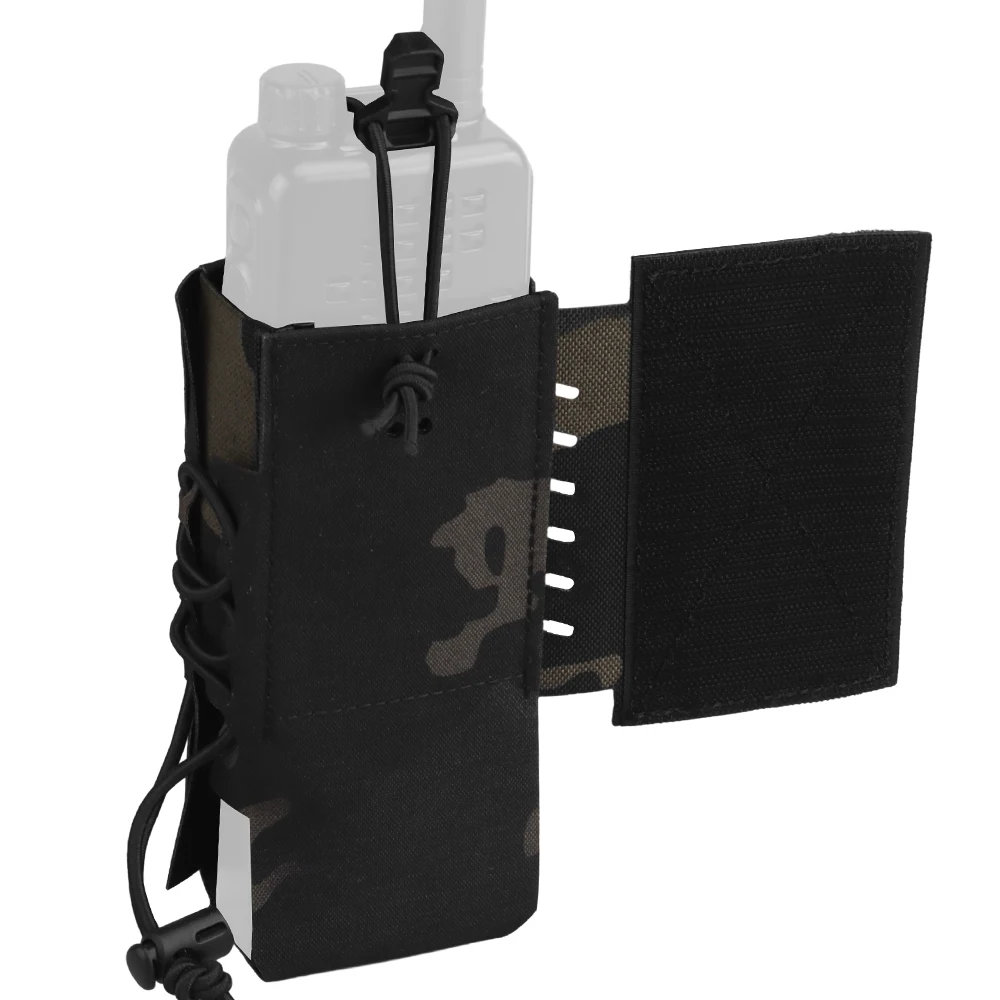 Bolsa de radio táctica AN/PRC148/152/163, almacenamiento de intercomunicador, cuerda elástica, chaleco de caza fijo, equipo de pecho, bolsa lateral - imagen 2