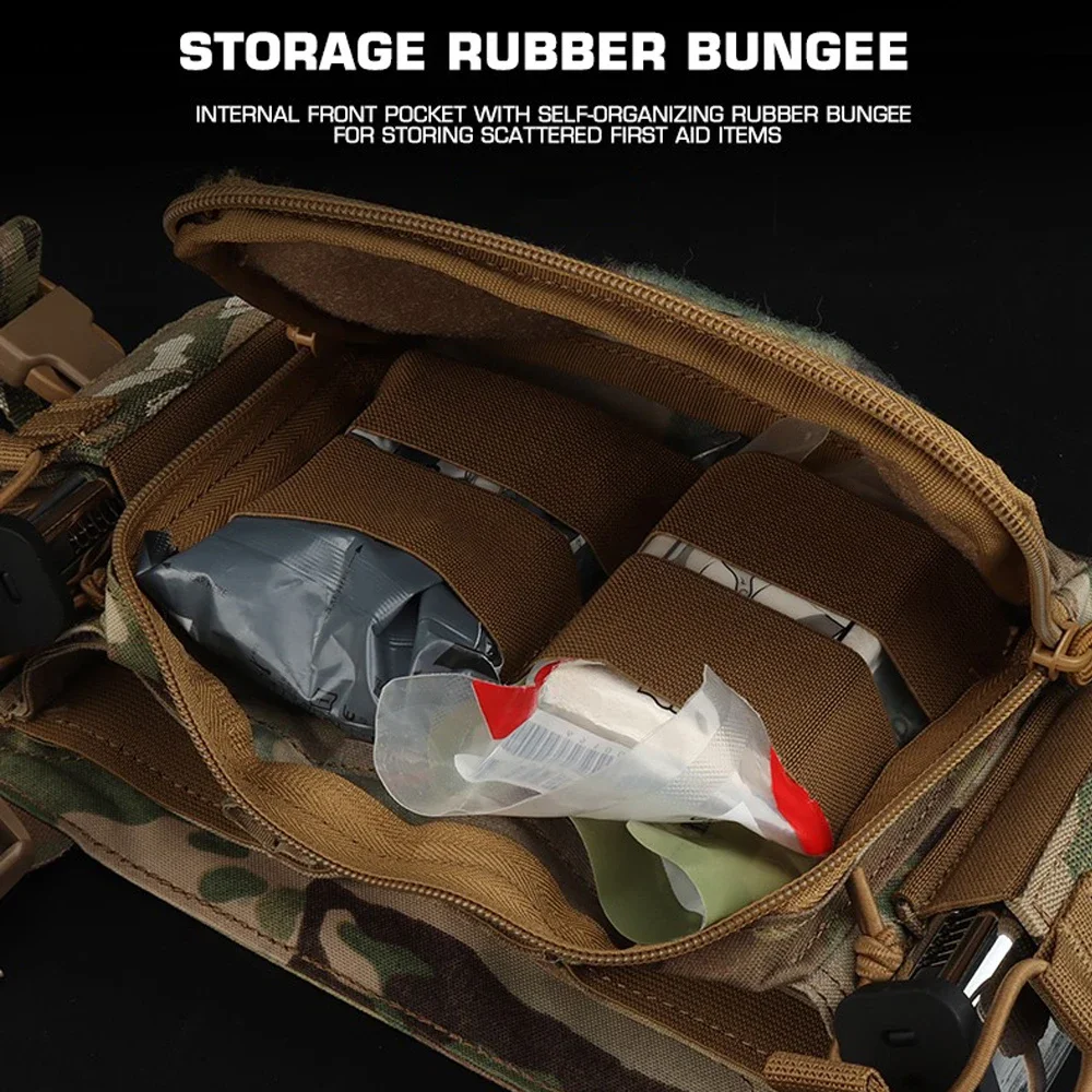 Equipo de pecho táctico D3CRM Triple 5,56, bolsa para revistas, chaleco de caza, ambos lados, linterna Mag de 9MM, bolsa de herramientas, equipo Airsoft - imagen 3