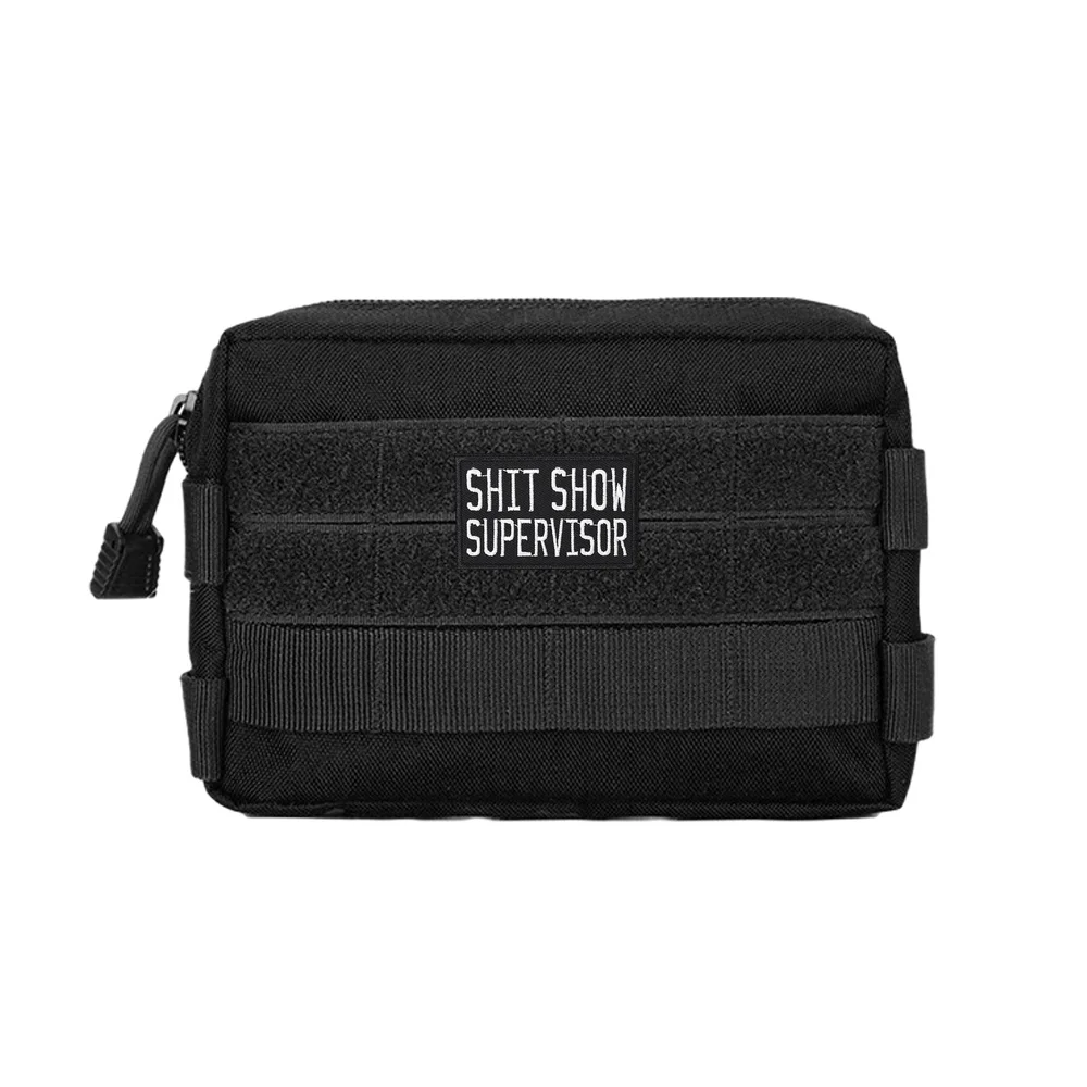 Parche táctico SHIT SHOW SUPERVISOR Velcros Morale Fun Meme cita gancho bucle bordado pegatina insignia para Molle mochila Jeans - imagen 4