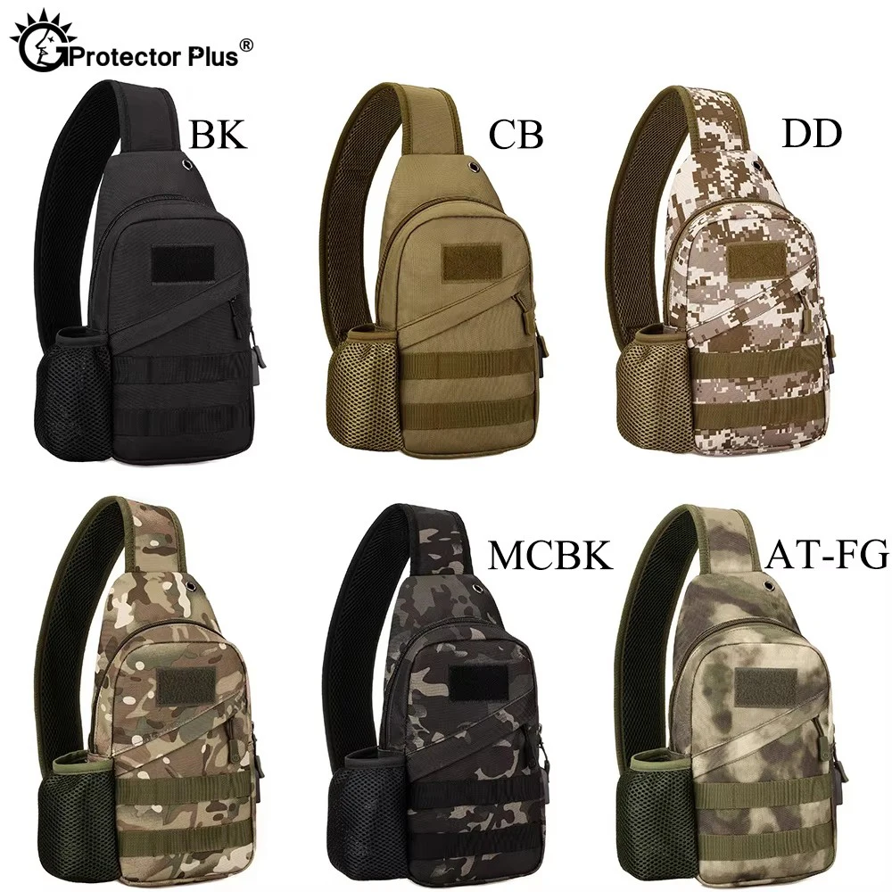 PROTECTOR PLUS táctico al aire libre duradero Nylon deportes Casual alta calidad bolso de hombro único con carga USB bolsa de pecho Unisex - imagen 4