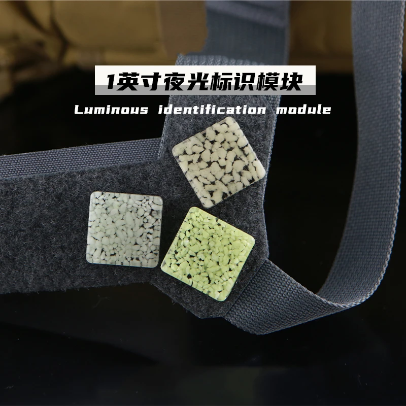 Módulo de Identificación luminoso, parches cuadrados, insignias tácticas de resina que brillan en la oscuridad, decoración de mochila, chaleco y casco DIY con gancho - imagen 3