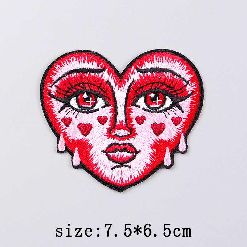 Parche bordado Punk, parches para planchar para ropa, parches bordados de animales con calavera de Hip Hop para ropa, parche Fusible de costura DIY - imagen 3