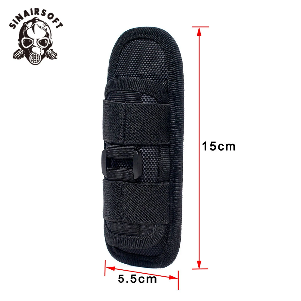 Funda táctica para linterna giratoria de 360 grados, funda para cinturón, funda portátil, soporte, accesorios de iluminación para caza - imagen 2