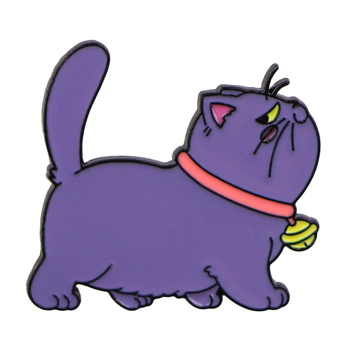 Lindos pines esmaltados de gatos gordos para mujer, broche en la ropa, insignias de Metal, alfileres de solapa para mochilas, animales de dibujos animados, accesorios de joyería - imagen 2