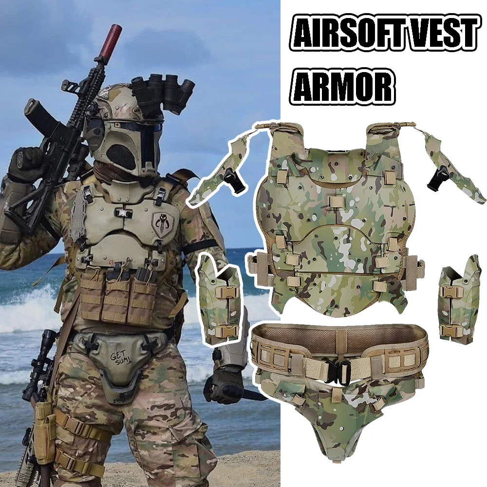 Chaleco táctico Airsoft con protecciones – Paintball y Cosplay - imagen 4