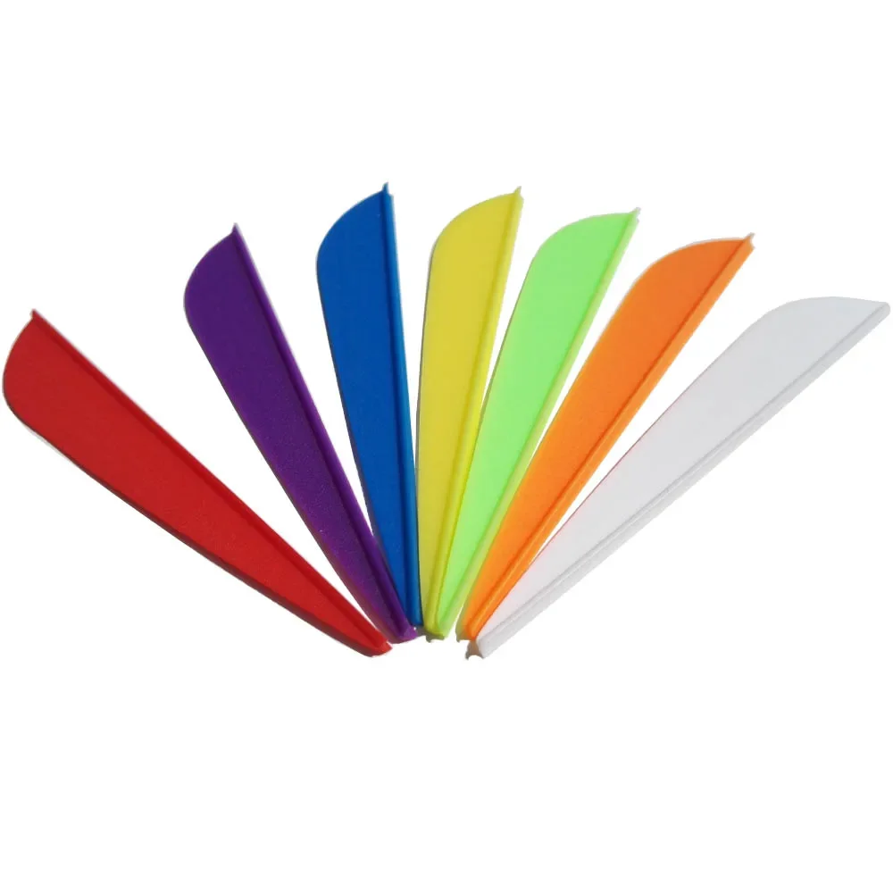 ‌ 50 Uds. De peleas de goma de 3 pulgadas, paletas de flecha, plumas, bricolaje, eje de tiro con arco, objetivo, accesorios de tiro de caza, 11 colores a elegir ‌ - imagen 3