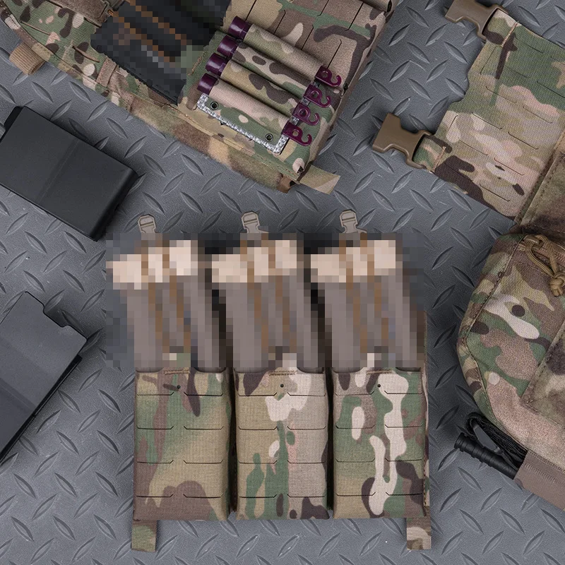 Bolsa táctica V5 FCPC Triple 5,56 para revistas con hebilla G, inserto de cuña Kydex incorporado para portador de placa, chaleco de caza Airsoft - imagen 3