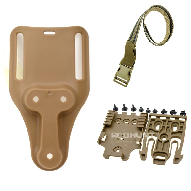 Funda táctica de pierna caída para caza, cinturón medio-bajo, lazo Universal, Correa eláctica para muslo, QLS 19 22 - imagen 5