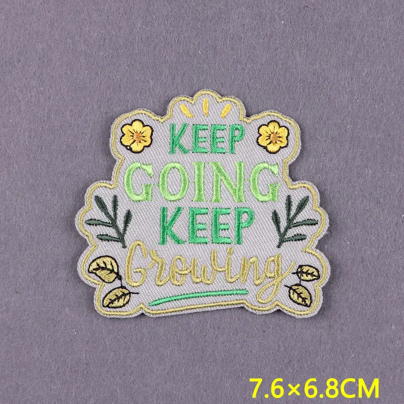 Parches termoadhesivos para planchar en la ropa, texto de Humor DIY, rayas bordadas - imagen 3