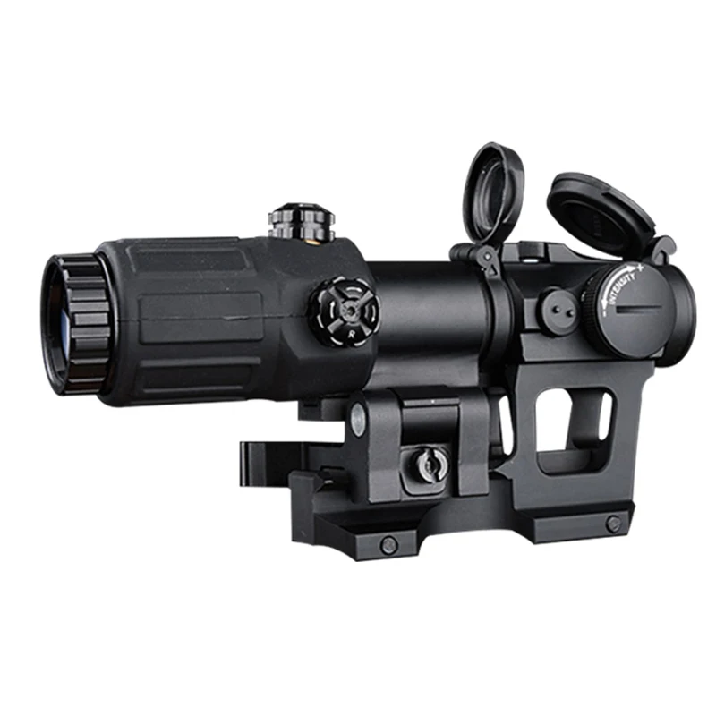 WADSN-Base de montaje de alcance de caza Airsoft, T-1 T-2 táctico, punto rojo, para DBAL-A2 NGAL, caja láser compatible con riel Picatinny de 20mm