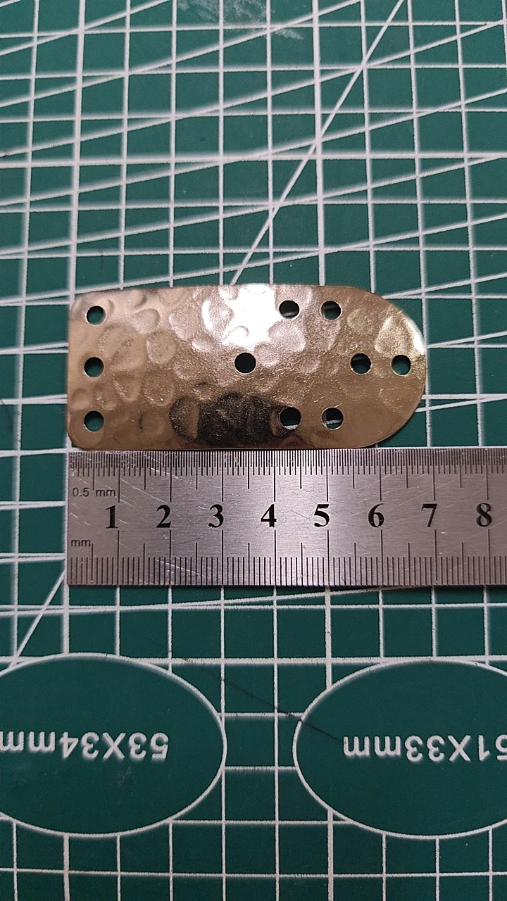 100 piezas de armadura con estampado de martillo, plateadas con plata antigua y Bk, con un espesor de 0,8 mm, pulidas - imagen 4