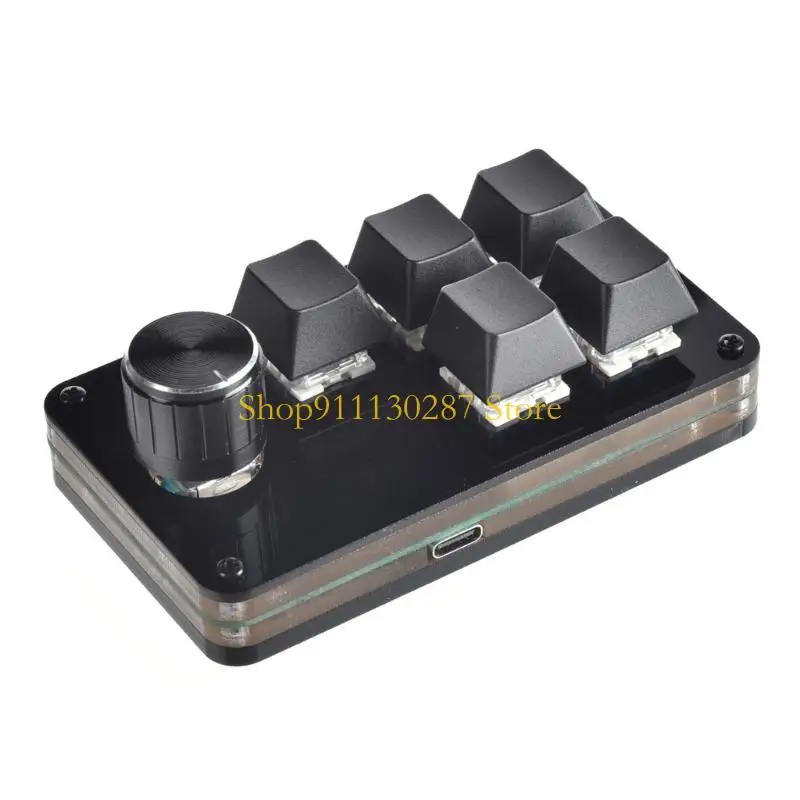 Teclado programación teclado macro J1HC 2/3/4/5 Clave 1 Knob Mini Boton Boton Padt para juegos Hot Swap Gaming Diy - imagen 2