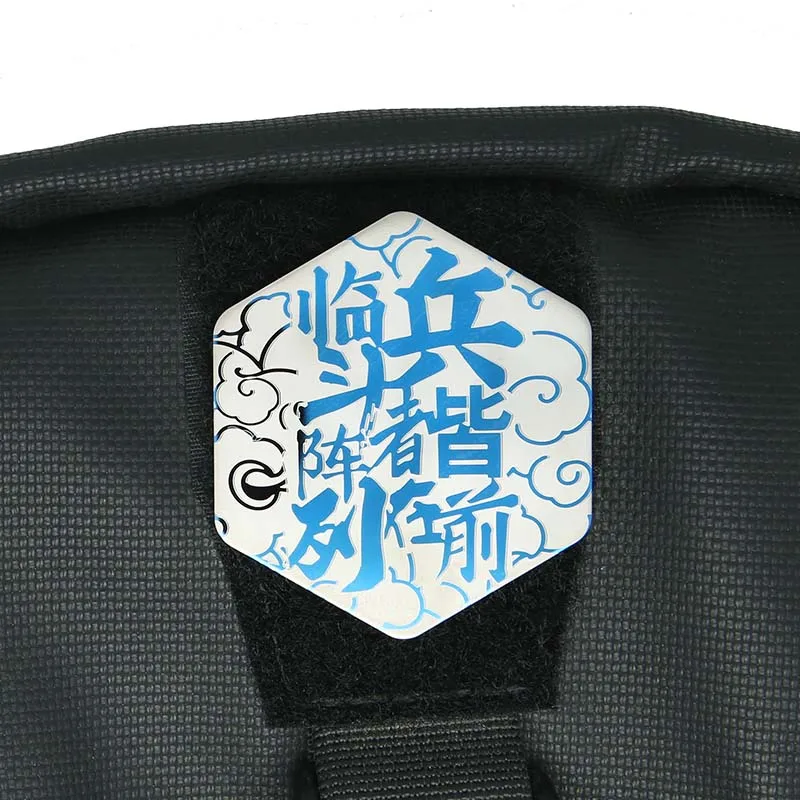 Furinkazan-Parche de Metal Mantra de nueve caracteres, insignia táctica de combate hexagonal para ropa, accesorios para mochila - imagen 2