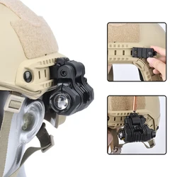 WADSN Linterna táctica casco airsoft estroboscópica compatible carril