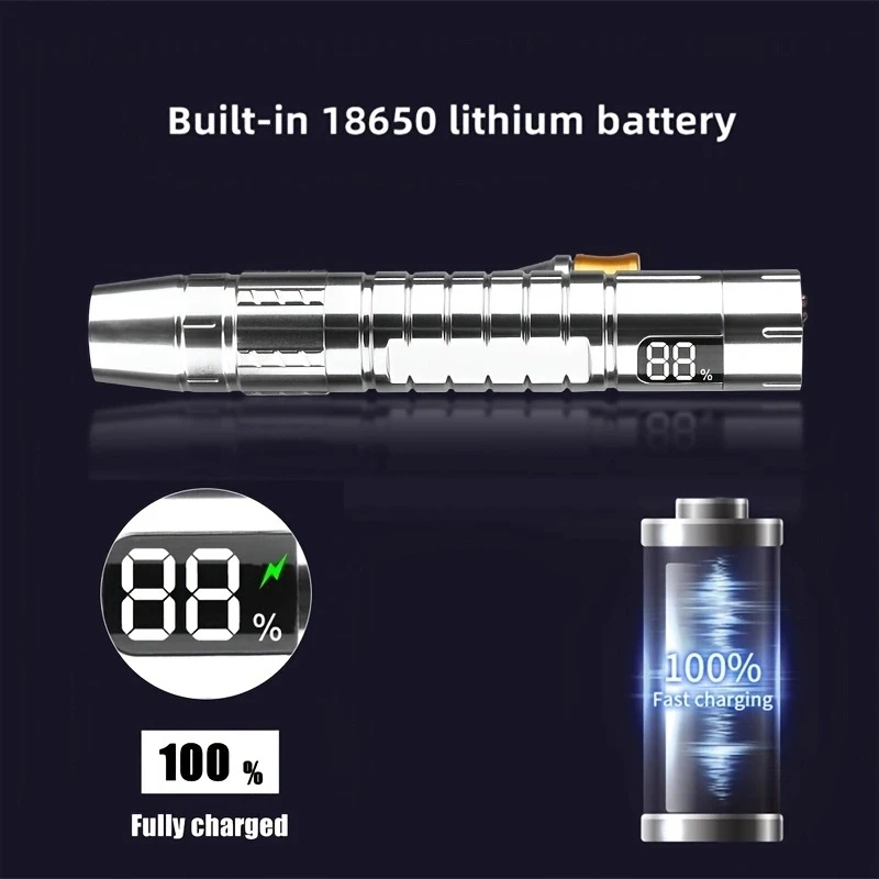 Linterna LED LCD recargable por USB, marcador de manchas de mascotas, piedra de Jade, luz de escorpión, 365nm, UV, blanco, amarillo, 3 en 1 - imagen 5