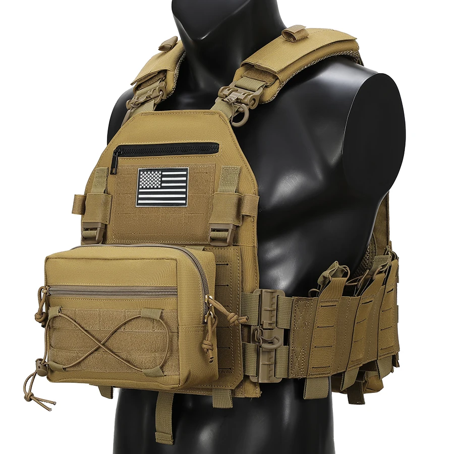 Chaleco de caza desmontable rápido para hombros y cintura con bolsa de equipo de gran capacidad que cuelga el sistema MOLLE frontal - imagen 2