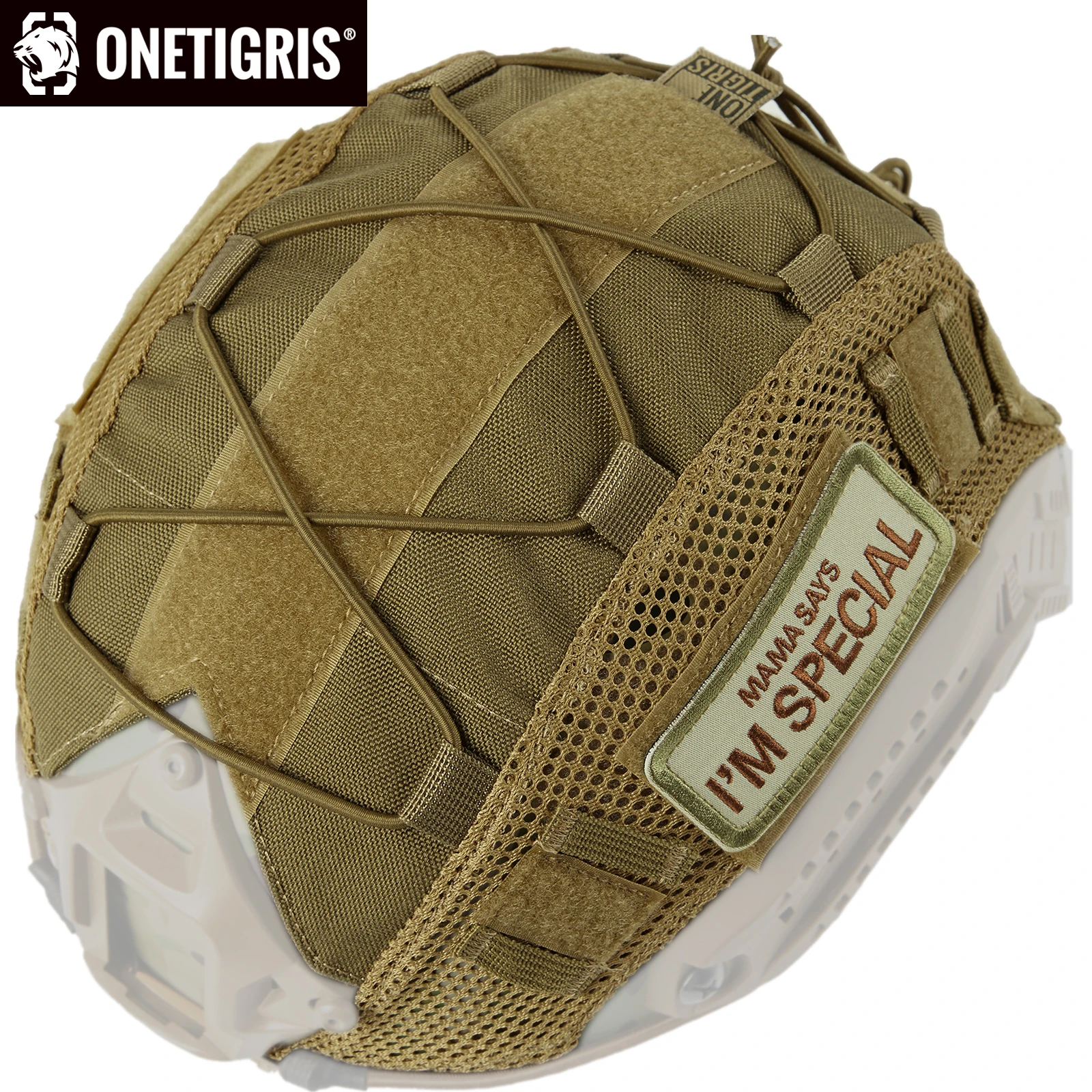 ONETIGRIS Funda para casco, tela táctica para casco rápido para casco Ops-Core Fast PJ Airsoft en accesorios de tamaño M/L (sin casco) - imagen 2