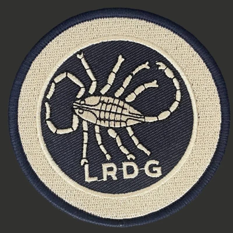 LRDG parche de escorpión moral táctica insignia bordada gancho y bucle mochila militar ropa pegatina decorativa brazalete - imagen 2