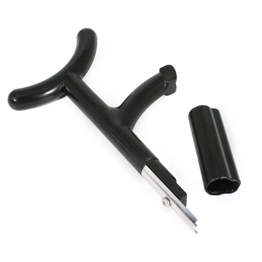 Pelacables de plumas de tiro con arco, raspador de flecha, herramienta de eliminación de paletas, hoja de acero inoxidable, quitar pegamento, eje de flecha, accesorios de caza - imagen 5