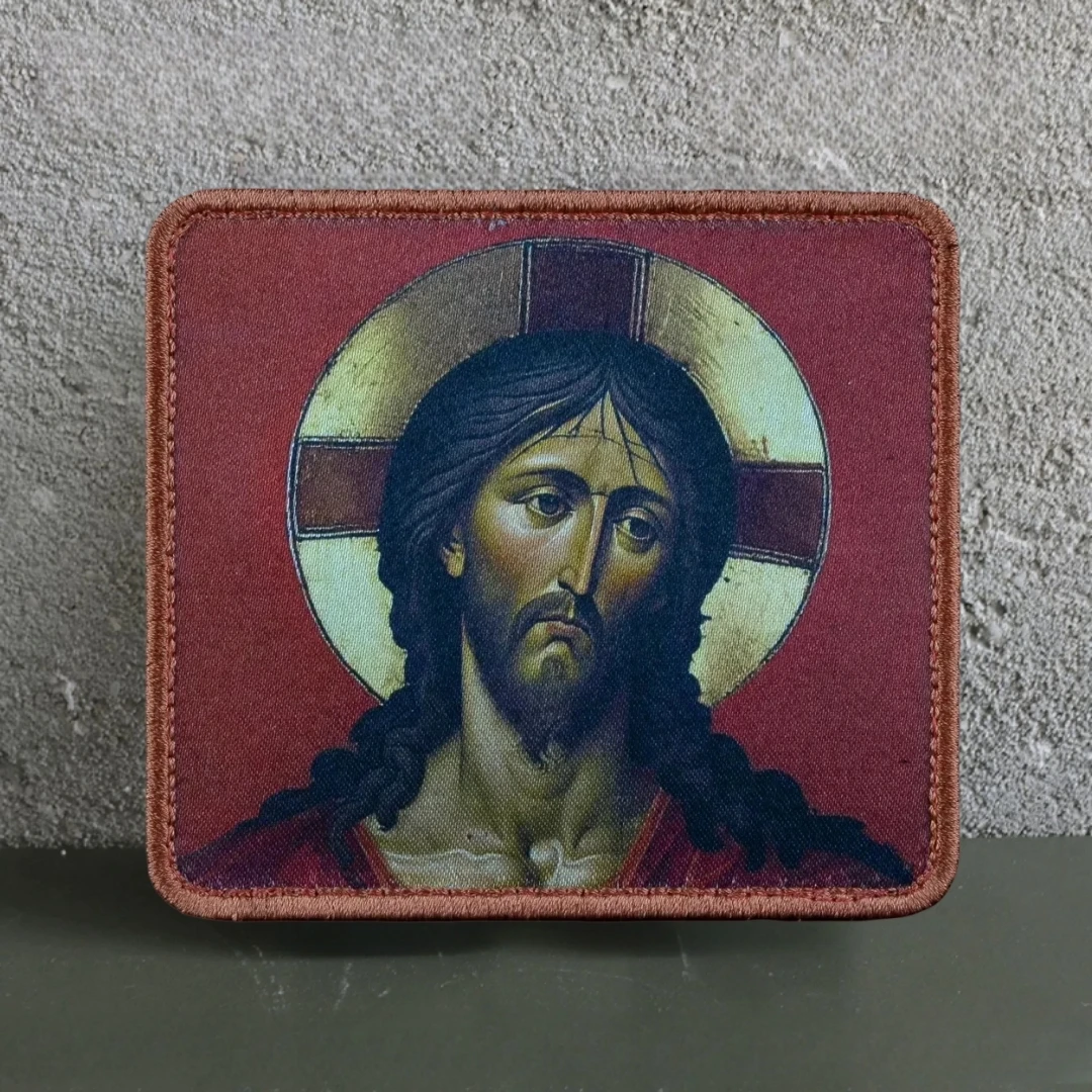 Parche táctico de Cristo Redentor, insignia de moral militar, gancho impreso de Jesús, mochila, decoración de ropa, pegatina, brazalete