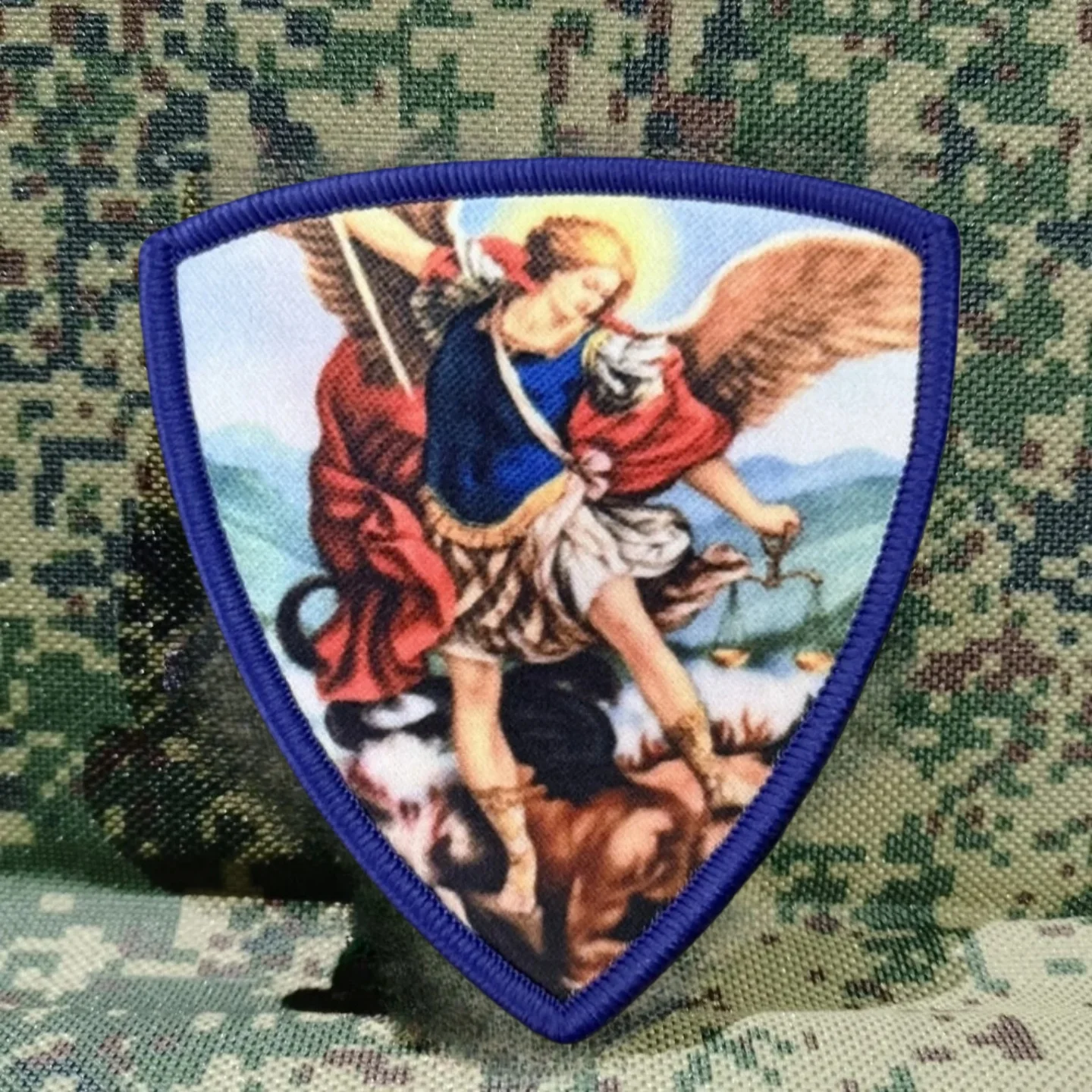 Parche táctico San Miguel con velcro, estampado para airsoft - imagen 2