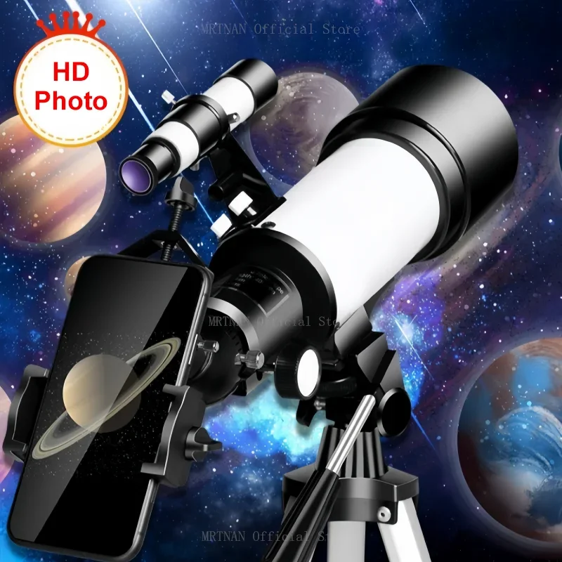 Telescopio astronómico profesional de gran aumento 233X, binocular potente con Zoom de 70MM, objetivo grande FMC, Luna, Júpiter, Saturno - imagen 2